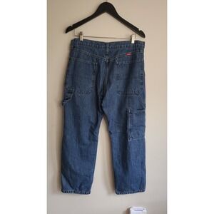 Wrangler‎ Mens Fleece Lined Carpenter Jeans Blue Denim Work Pants 32x30